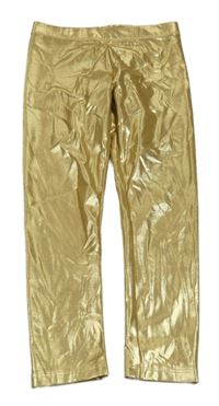 Zlaté lesklé legíny H&M