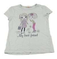 Biele tričko s dievčatkom Kids