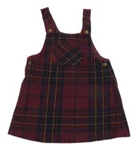 Mahagonovo-tmavomodré vlněné laclové šaty Nutmeg