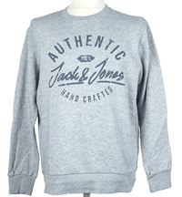 Pánská šedá mikina s logem Jack&Jones 