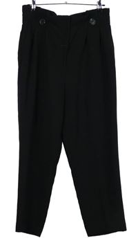 Dámské černé volné kalhoty H&M