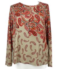 Dámské béžovo-červené triko 