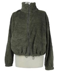 Dámska tmavosivá chlpatá crop prepínaci mikina Shein