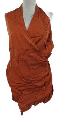 Dámská skořicová zavinovací tunika Zara 