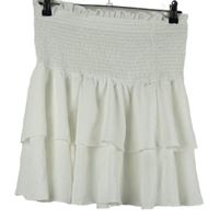 Dámská bílá žabičková vrstvená sukně Shein 