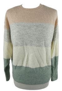 Dámsky farebný pruhovaný sveter H&M