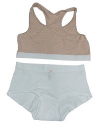 2set- světlerůžová lambada s puntíky+ biele nohavičky