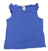 Modrý bodkovaná ý top H&M