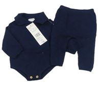 Nové- 2set- tmavomodré pletené body+ tepláky F&F