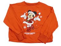 Červená oversize mikina s Minnie zn. Disney