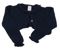 Tmavomodré trblietavé svetrové bolerko C&A