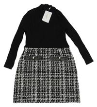 Nové- Černo-bílé žebrovano/kostkované šaty Lipsy London