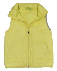 Žltá šušťáková zateplená vesta alive