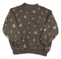 Hnedá vzorovaná mikina Zara