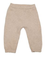 Svetloružové rebrované pletené nohavice George