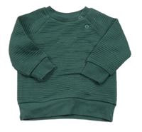 Tmavozelená žebrovaná mikina Primark