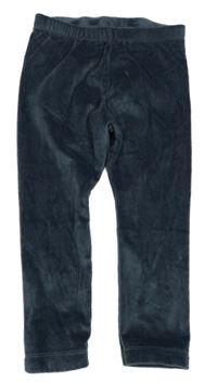 Tmavomodré zamatové legíny Lupilu