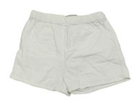 Biele plátenné kraťasy s kvietkami Primark