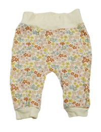 Smotanové kvetinové ľahké tepláky ERgee