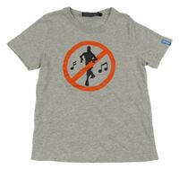 Sivé tričko s potlačou