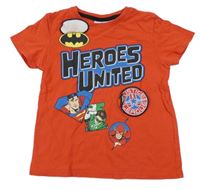 Červené tričko so Superhrdinami 