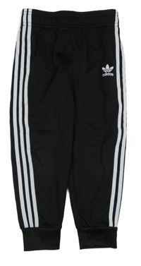 Černo-bílé sportovní funkční tepláky Adidas