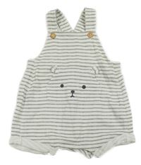 Bielo-sivé na traké kraťasy so zvieratkom H&M