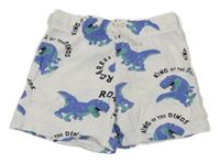 Biele kraťasy s dinosaurami H&M