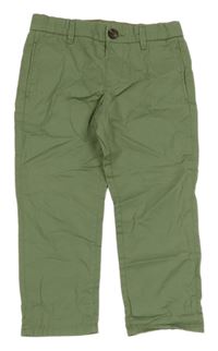 Nové - khaki plátenné nohavice H&M