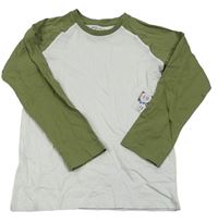 Khaki-bílé triko Urban