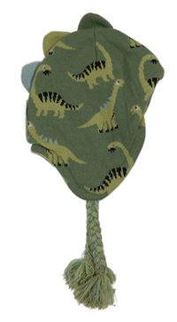 Khaki čepice s dinosaury Mothercare