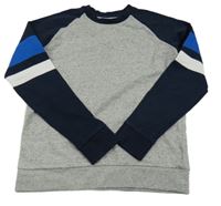 Sivo-tmavomodrá mikina zn. Next