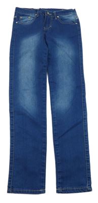 Tmavomodré skinny rifle 