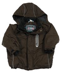 Čokoládová šusťáková zimní bunda s kapucí H&M