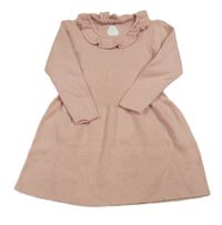 Svetloružové pletené šaty s volánikom George