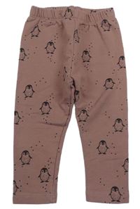 Starorůžové legíny s tučňáky Zara