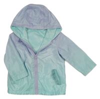 Lila-mentolová šušťáková jarná bunda s kapucňou Dunnes
