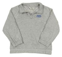 Svetlosivá mikina s nápisom a stojačikom H&M