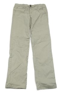 Svetlobéžové plátenné chino nohavice Mango