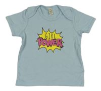 Svetlomodré tričko s nápisom