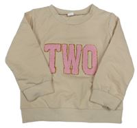 Béžová mikina s nápisom