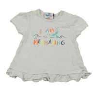 Biele tričko s nápisom Topomini