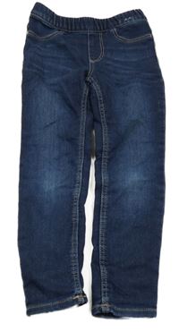 Tmavomodré teplákové džegíny H&M