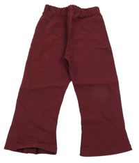 Mahagónovoé flare nohavice