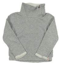 Sivá melírovaná mikina s komínovým golierom C&A