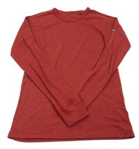 Červeno-vínové pruhované thermo triko ODLO