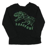 Čierne tričko s dinosaurom Primark