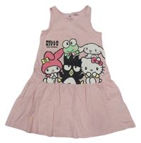 Svetloružové bavlnené šaty s Kitty H&M
