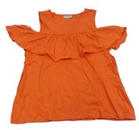Oranžový top s volánky Matalan