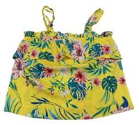 Žltý blúzková ý top s kvetmi Primark